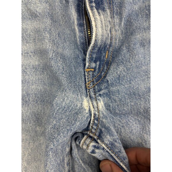 Levis Jeans Womens 26 Light Wash 94 Baggy Wide Leg Distressed Ripped Raw Hem - Picture 7 of 10